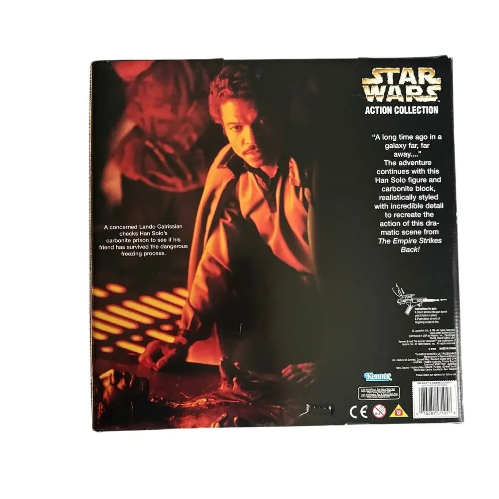 Star Wars Han Solo Action Figure as Prisoner & Carbonite Block - 1998 Vintage